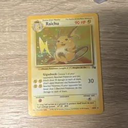 Pokemon TCG Raichu Fossil 14/62 Holo Rare Unlimited Edition English 90 HP - Image 4
