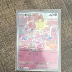 Pokemon Milcery 152/142 Illustration Rare Sv07 Stellar Crown Holo Full Art - Image 1