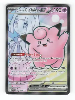 Lillie's Clefairy ex 173/159 Ultra Rare Journey Together Pokemon Near Mint - Image 1