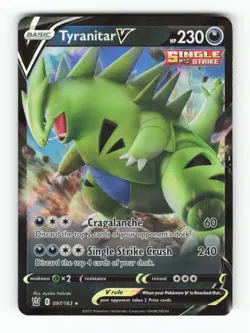 Tyranitar V 097/163 Holo V Rare Battle Styles Pokemon Holo Near Mint - Image 1