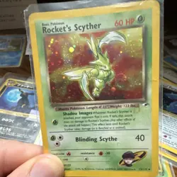 Pokemon TCG Rocket's Scyther Gym Heroes Holo Rare 13/132 60 HP English 2000 - Image 1