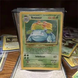 Pokemon TCG Venusaur Base Set Holo Rare 15/102 100 HP English WotC 1999 - Image 1