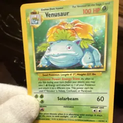 Pokemon TCG Venusaur Base Set Holo Rare 15/102 100 HP English WotC 1999 - Image 2