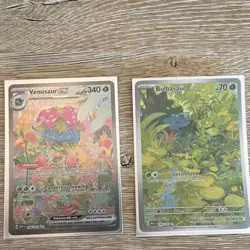 Pokemon TCG SV 151 Art Rares: Venusaur SIR 198/165, Bulbasaur IR 166/165 - Image 1