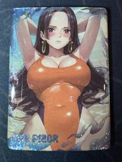 Goddess Hancock Red Swimming Suit Thick Card Sexy Waifu Doujin One Piece - Image 1