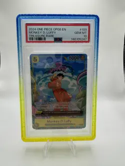 2024 One Piece OP-08 EN Treasure Rare OP07-109 Monkey D. Luffy PSA 10 GEM MINT - Image 1