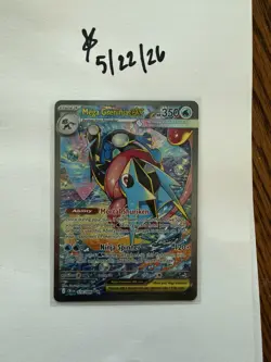 Mega Greninja ex CRI 116/86 chaos rising Pokemon card secret illustration rare - Image 1