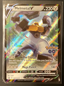 Melmetal V SWSH224 Pokemon Card Sword & Shield Promo Card Mint Full Art Holo - Image 1
