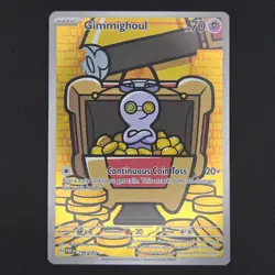 Pokemon TCG Card Gimmighoul 198/182 Paradox Rift Illustration Rare - NM - Image 1