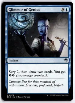 Glimmer of Genius NM DRC Commander: Aetherdrift MTG - Image 1