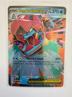 MEGA FERALIGATR EX 036 ME: MEGA EVOLUTION PROMO HOLO POKEMON NM/M 5BAN GRAPHICS - Image 1