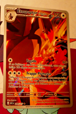 Pokemon Faille Paradoxe Card Holo Rare Carte Etouraptor 249/217 ASC ME2. FR Mint - Image 1