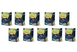 Dragon Shield Matte Black Standard Size Card Sleeves Display Box [10 packs] 7426844785508 - Image 1
