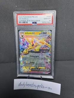 JOLTEON EX #30 - 2025 POKEMON PRISMATIC EVOLUTIONS SURPRISE BOX EXCLUSIVE PSA 10 - Image 1