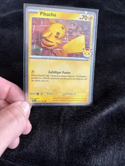 Pikachu Pokemon Day 051/162 Near Mint Holo Promo Deutsch Gewalten Der Zeit NM - Image 1