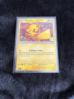 Pikachu Pokemon Day 051/162 Near Mint Holo Promo Deutsch Gewalten Der Zeit NM - Image 2
