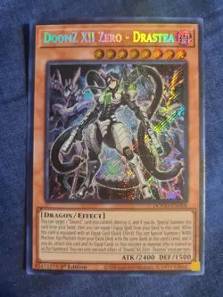 Yu-Gi-Oh TCG DoomZ XII Zero - Drastea DOOD-EN008 Doom of Dimensions Secret Rare - Image 1