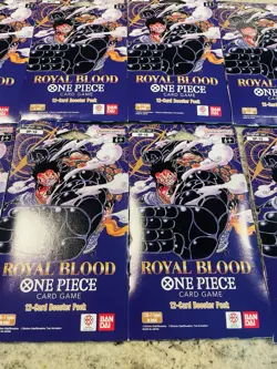 One Piece OP-10 Royal Blood Sleeved Booster Pack Lot Of 10 Sealed English Packs - Image 1