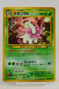 Pokemon card Meganium No.154 Holo Rare Old Back Neo Premium File Japanese - Image 1