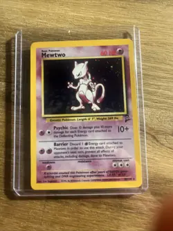 Mewtwo Base Set 2 Holo Rare 10/130 Pokemon Card Vintage TCG - Image 1