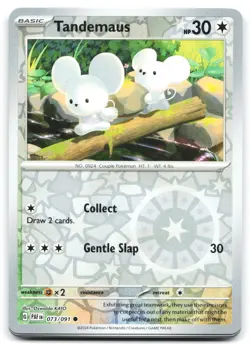 Tandemaus 073/091 Common Paldean Fates Pokemon Reverse Holo Near Mint - Image 1