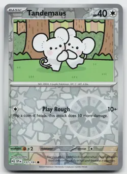 Tandemaus 157/191 Common Surging Sparks Pokemon Reverse Holo Near Mint - Image 1