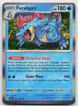 Feraligatr 041/162 Rare Temporal Forces Pokemon Holo Near Mint - Image 1