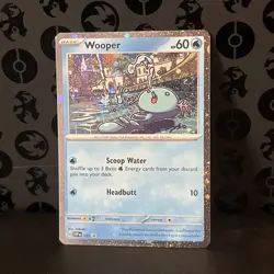 Wooper 155 Cosmos Holo Promo Scarlet & Violet Promo NM With Swirl! - Image 1