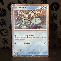 Wooper 155 Cosmos Holo Promo Scarlet & Violet Promo NM With Swirl! - Image 2