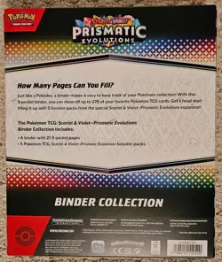 Pokemon TCG Scarlet & Violet: Prismatic Evolutions SV-8.5 Binder Collection - Image 2