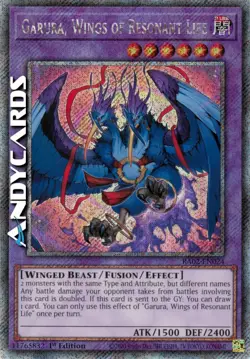 GARURA, WINGS OF RESONANT LIFE • Segreta Platino • RA02 EN024 • 1Ed • Yugioh! - Image 1