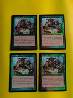 Lay of the Land x4. Playset.Sorcery Apocalypse. Old Border FOIL. MTG 4 Card. - Image 1