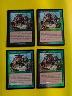 Lay of the Land x4. Playset.Sorcery Apocalypse. Old Border FOIL. MTG 4 Card. - Image 2