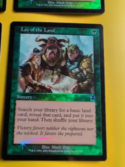 Lay of the Land x4. Playset.Sorcery Apocalypse. Old Border FOIL. MTG 4 Card. - Image 3