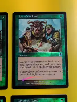 Lay of the Land x4. Playset.Sorcery Apocalypse. Old Border FOIL. MTG 4 Card. - Image 4