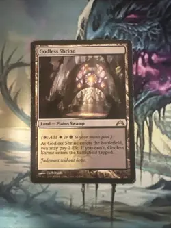 MTG Godless Shrine- DAMAGED -Gatecrash Magic the Gathering Card #242 - Image 1