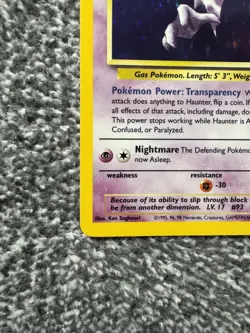 VINTAGE Haunter TCG 6/62 Fossil Holo Rare 1999 Pokemon Card MP - Image 4