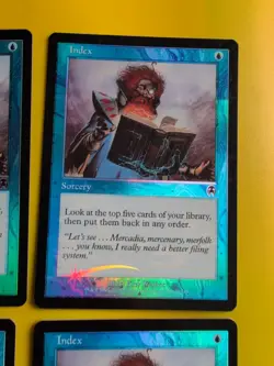 Index x4. Playset. Sorcery. Apocalypse. Old Border FOIL. MTG 4 Card. - Image 3