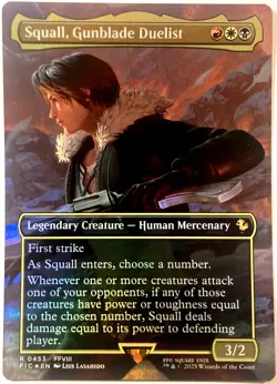 MTG Squall, Gunblade Duelist (Borderless Foil) Commander: Final Fantasy 453 FF8 - Image 1