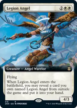 MTG - Legion Angel - Foil - Extended Art - Zendikar Rising - NM, English Magic F - Image 1