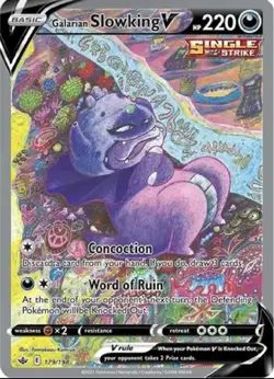 Galarian Slowking V - 179/198 - Pokemon Chilling Reign Alternate Art Rare NM - Image 1