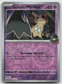 Team Rocket's Mimikyu 087/182 Uncommon Destined Rivals Pokemon Reverse Holo NM - Image 1