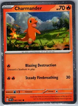 Charmander - (Cosmos Holo) 007/091 - Pokemon Card - NM - Image 1
