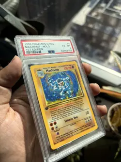 1999 Pokemon Game Machamp Holo 1st Edition #8 PSA 6 - Image 2