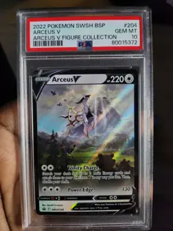 Pokemon TCG Arceus v SWSH204 Black Star Promo Card PSA 10 - Image 1