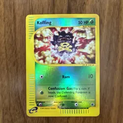 Pokemon Vintage Reverse Holo Koffing 114/165 Expedition Wotc E-Reader 2002 LP - Image 1