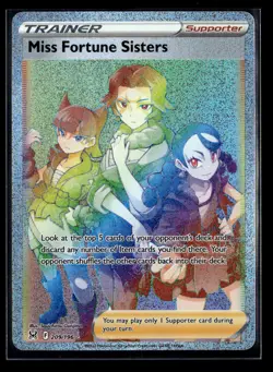 Miss Fortune Sisters 209/196 Rainbow Rare Lost Origin Pokemon NM/M - Image 1