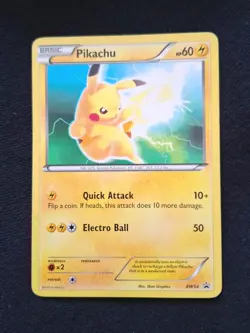 Pokemon TCG Pikachu BW54 Black Star Promo 2012 Black & White Moderate Play - Image 1