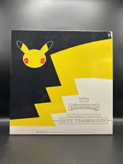 Pokemon Center TCG Celebrations ETB Elite Trainer Factory Sealed Box DENT TEAR - Image 1