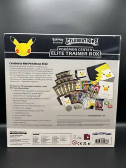 Pokemon Center TCG Celebrations ETB Elite Trainer Factory Sealed Box DENT TEAR - Image 4